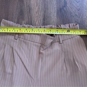 Nicole Miller Tan Pinstripe Trousers